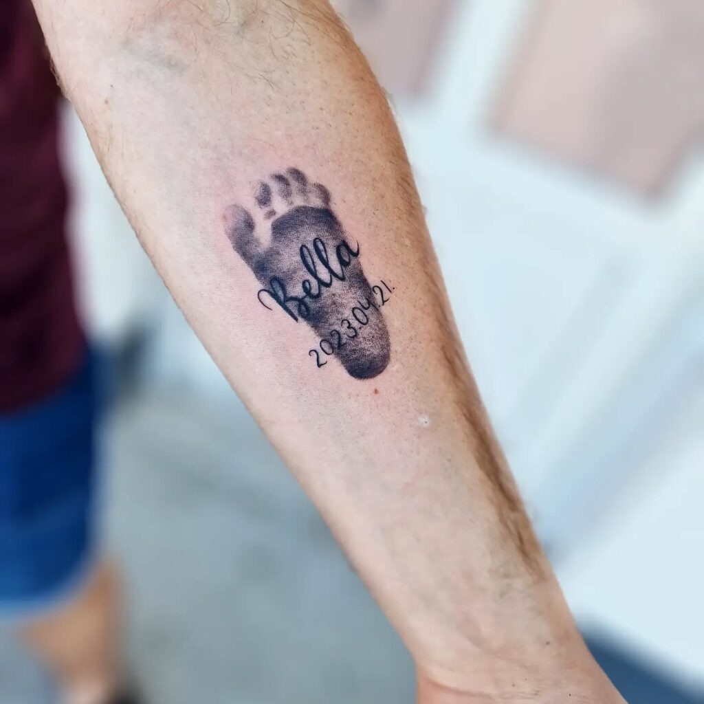 Twin Baby Footprints Tattoo Tattoo Design