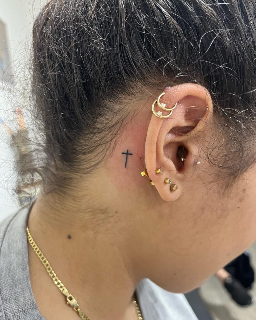 Angel Wing Behind-the-Ear Tattoo Tattoo Design