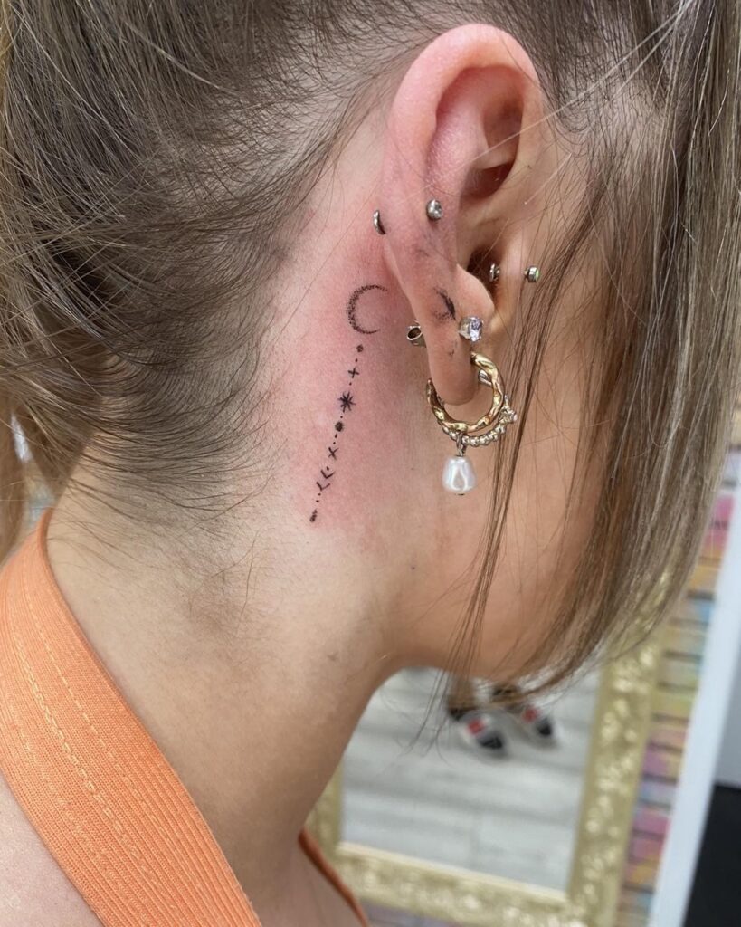 Butterfly Behind-the-Ear Tattoo Tattoo Design