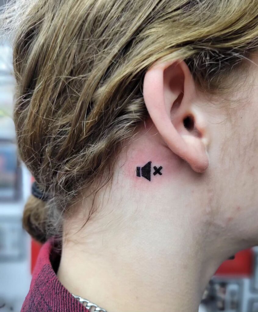 Dagger Behind-the-Ear Tattoo Tattoo Design