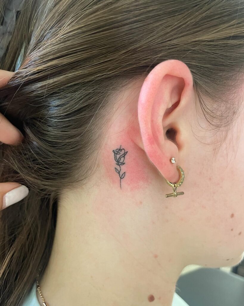"Expectations" Behind-the-Ear Tattoo Tattoo Design