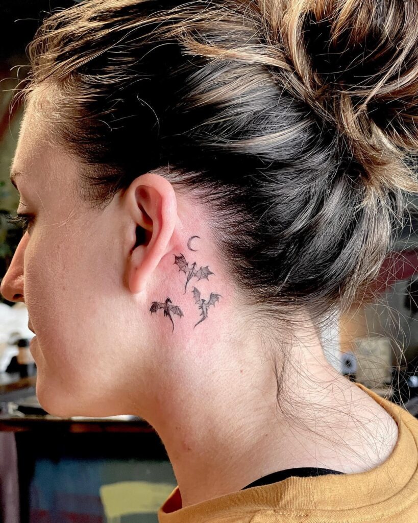 Minimalist Star Behind-the-Ear Tattoo Tattoo Design