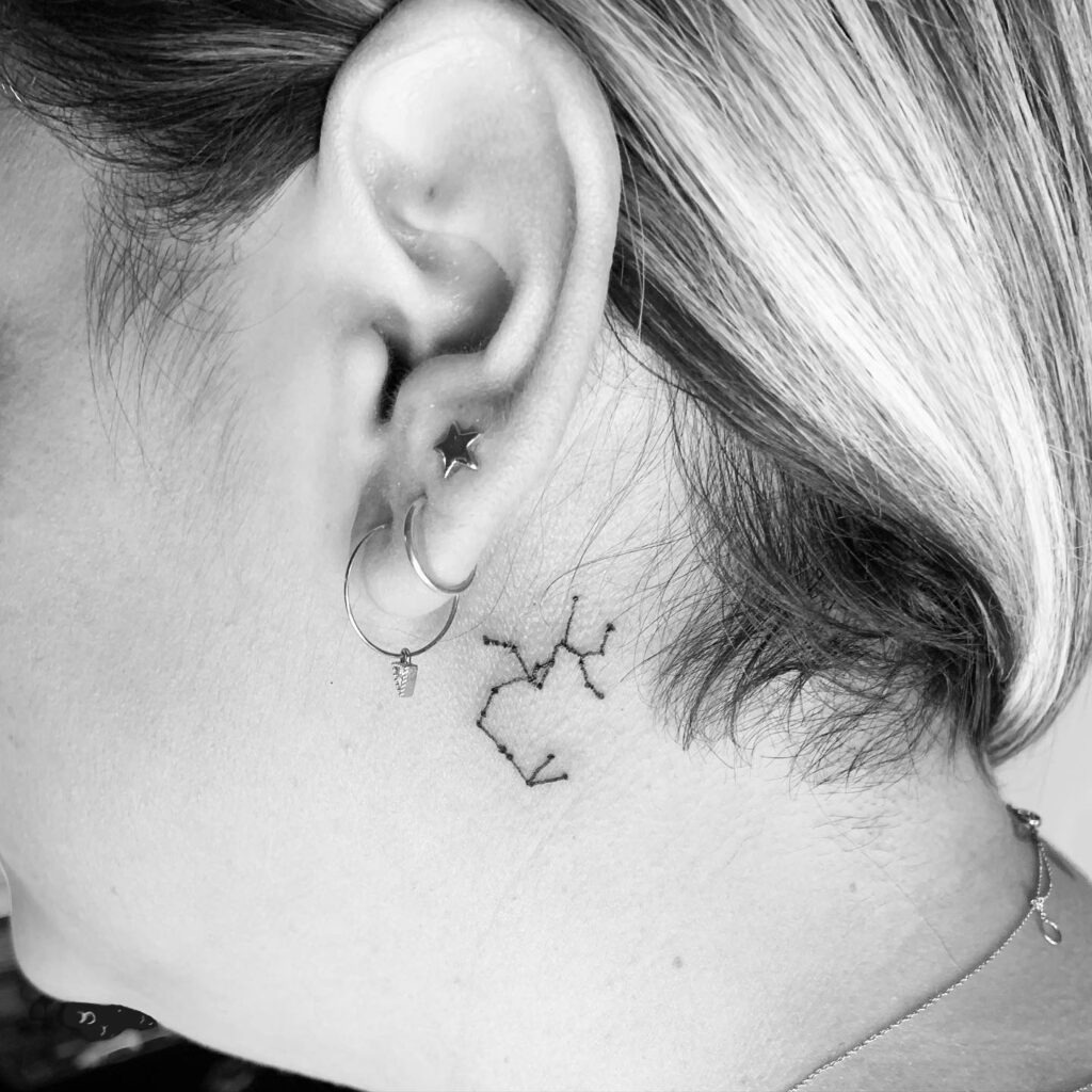 Queen of Hearts Behind the Ear Tattoo Tattoo Design