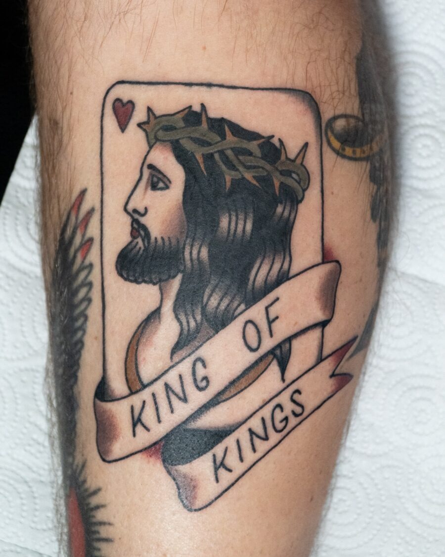 Bold Jesus tattoo expressing deep faith Tattoo Design