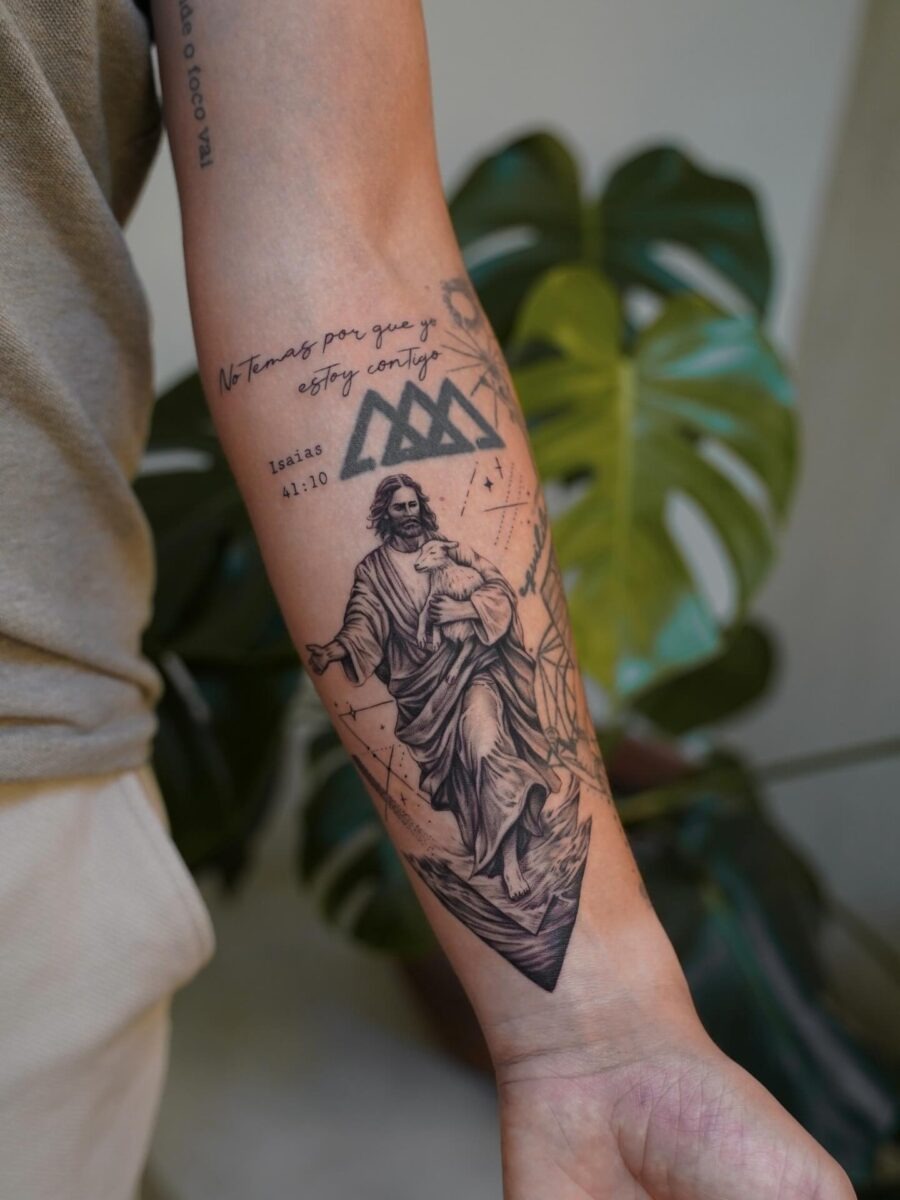 Bold Spirit Design with Striking Colors Tattoo Design