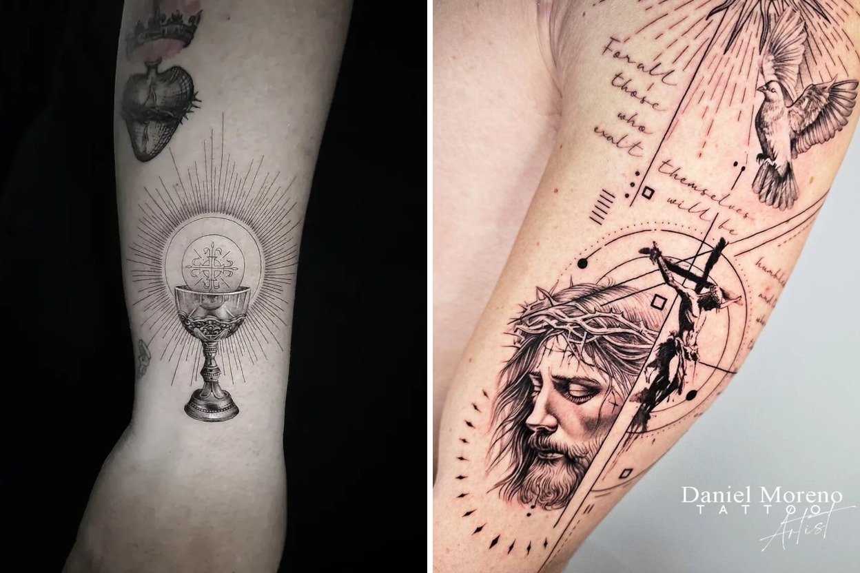 Delicate Biblical Tattoo Ideas For Meaningful and Timeless Ink Featured Lookbook Collage