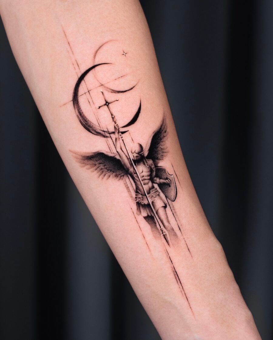Graceful depiction of Jesus in tattoo form Tattoo Design