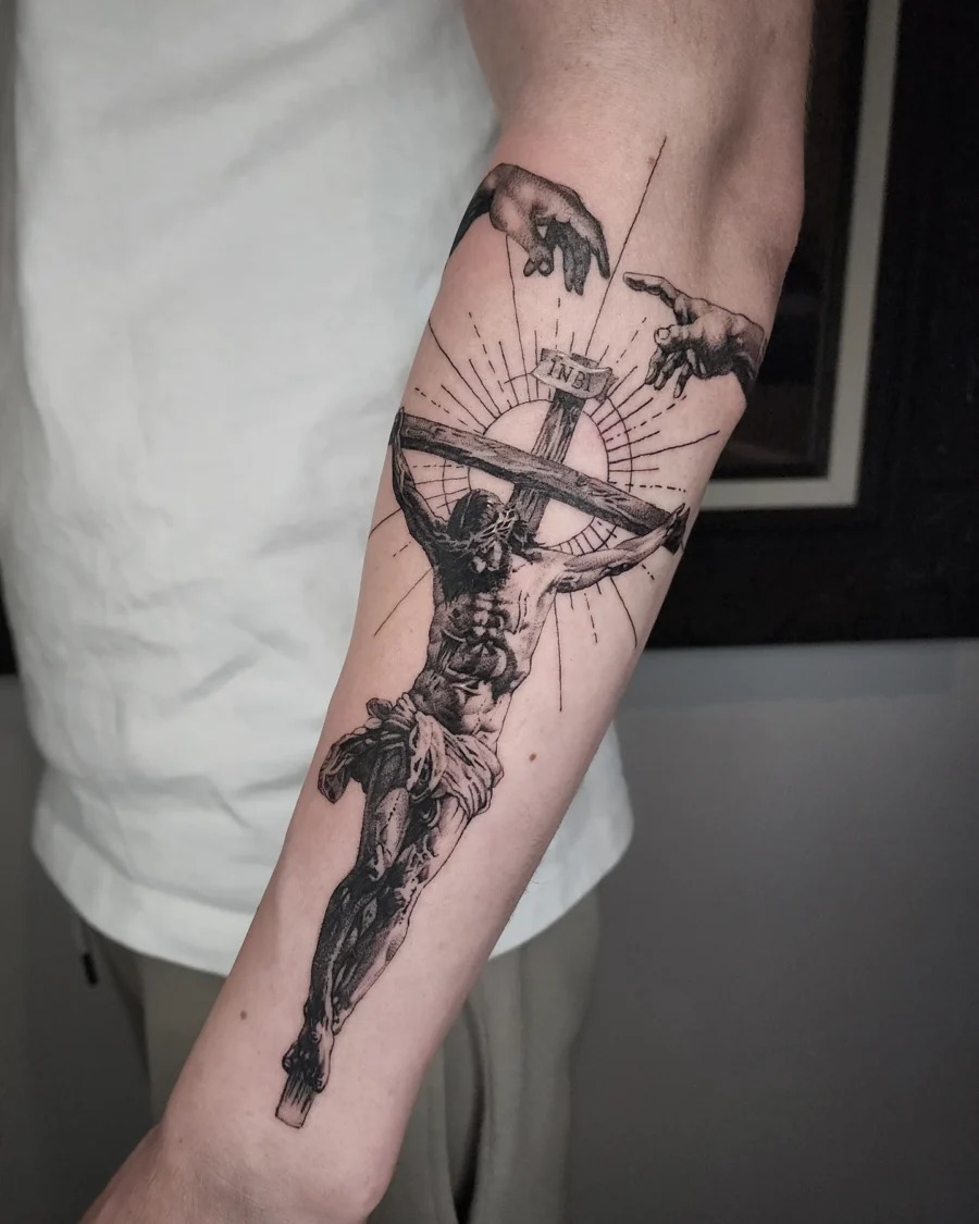 Intricate Jesus Crucifixion Tattoo Design Tattoo Design