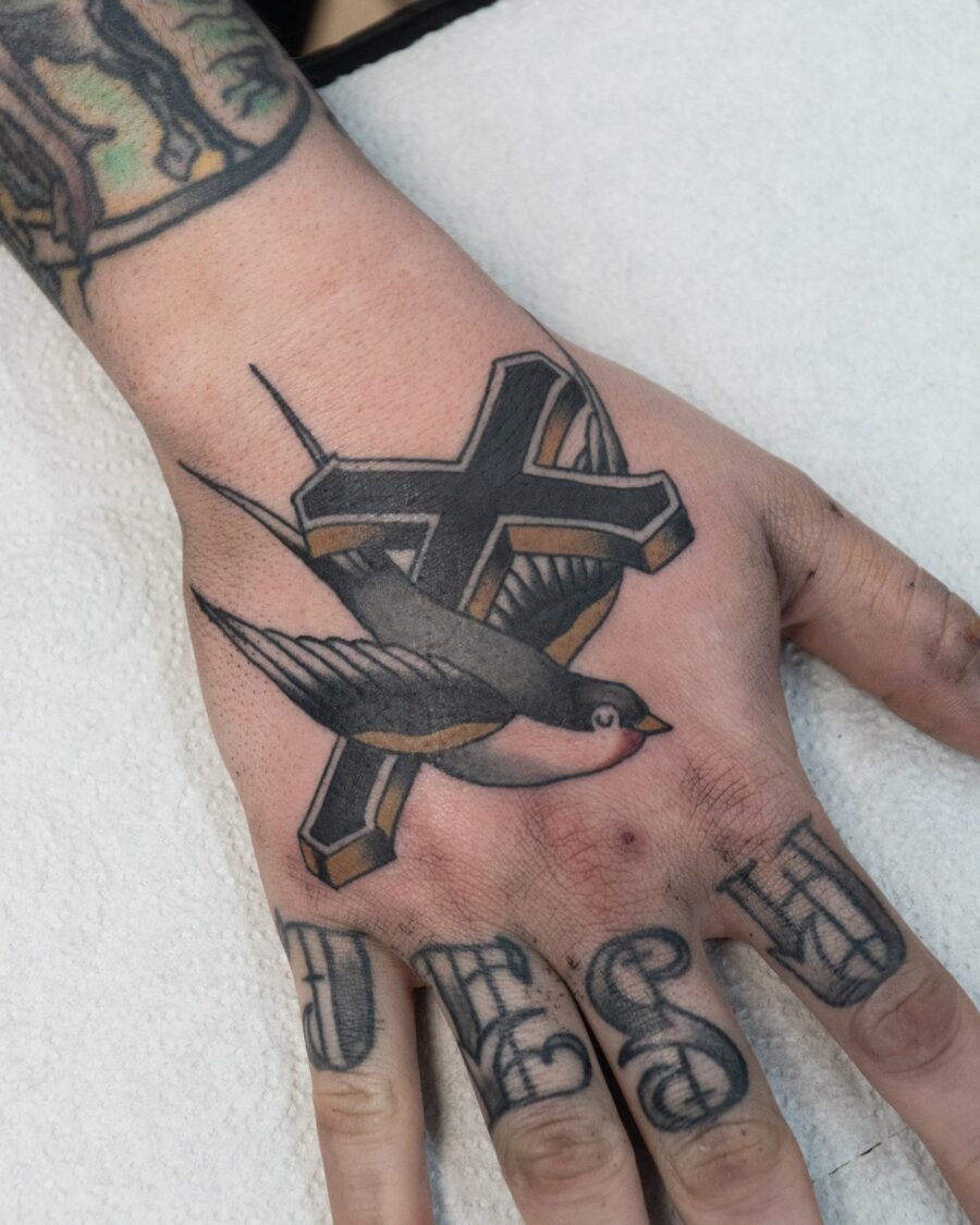 Jesus at the Well with a Woman Tattoo Design