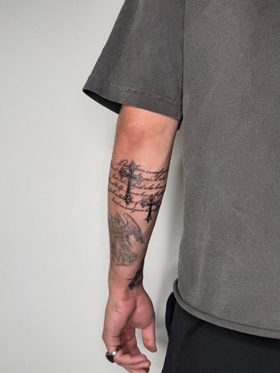 Majestic depiction of Archangel Michael tattoo Tattoo Design