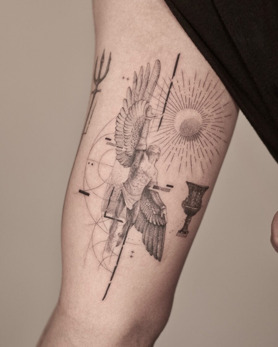 Realistic Jesus Walking on Water Tattoo Tattoo Design
