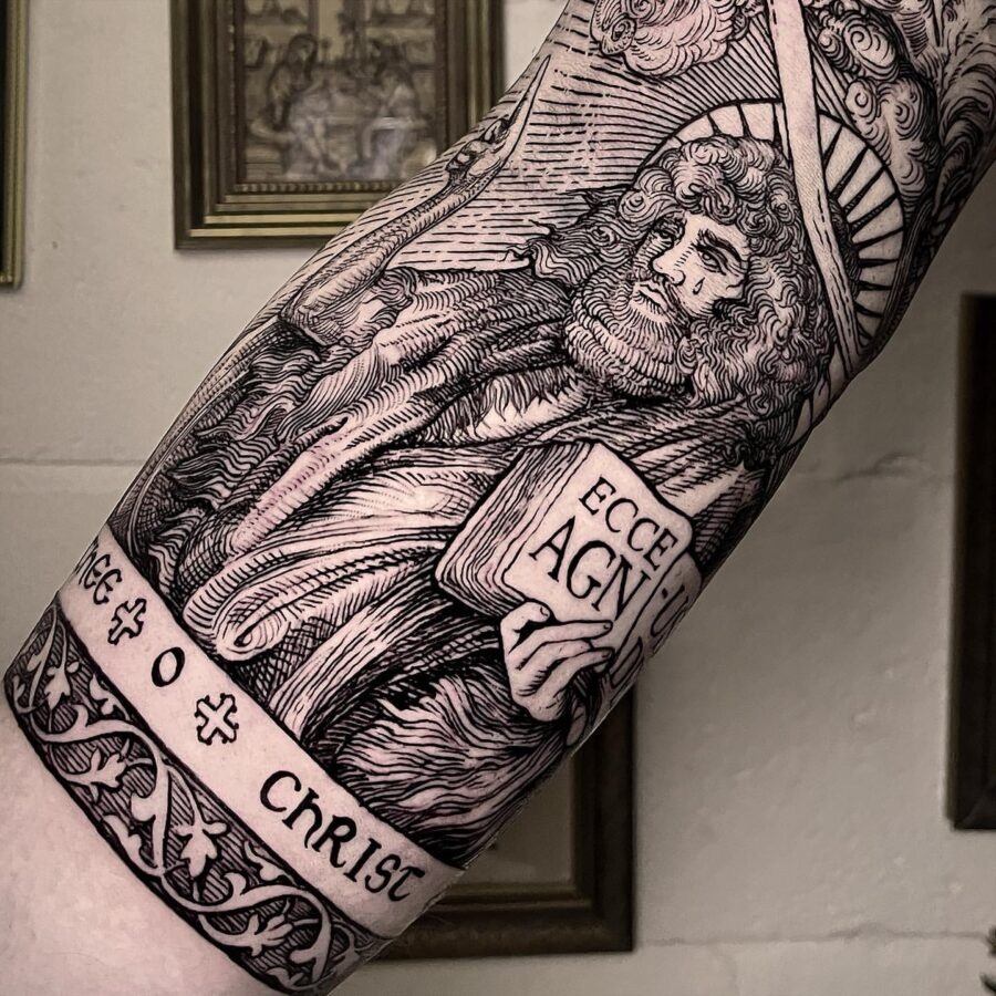 Sacred Heart Tattoo with Radiant Design Tattoo Design