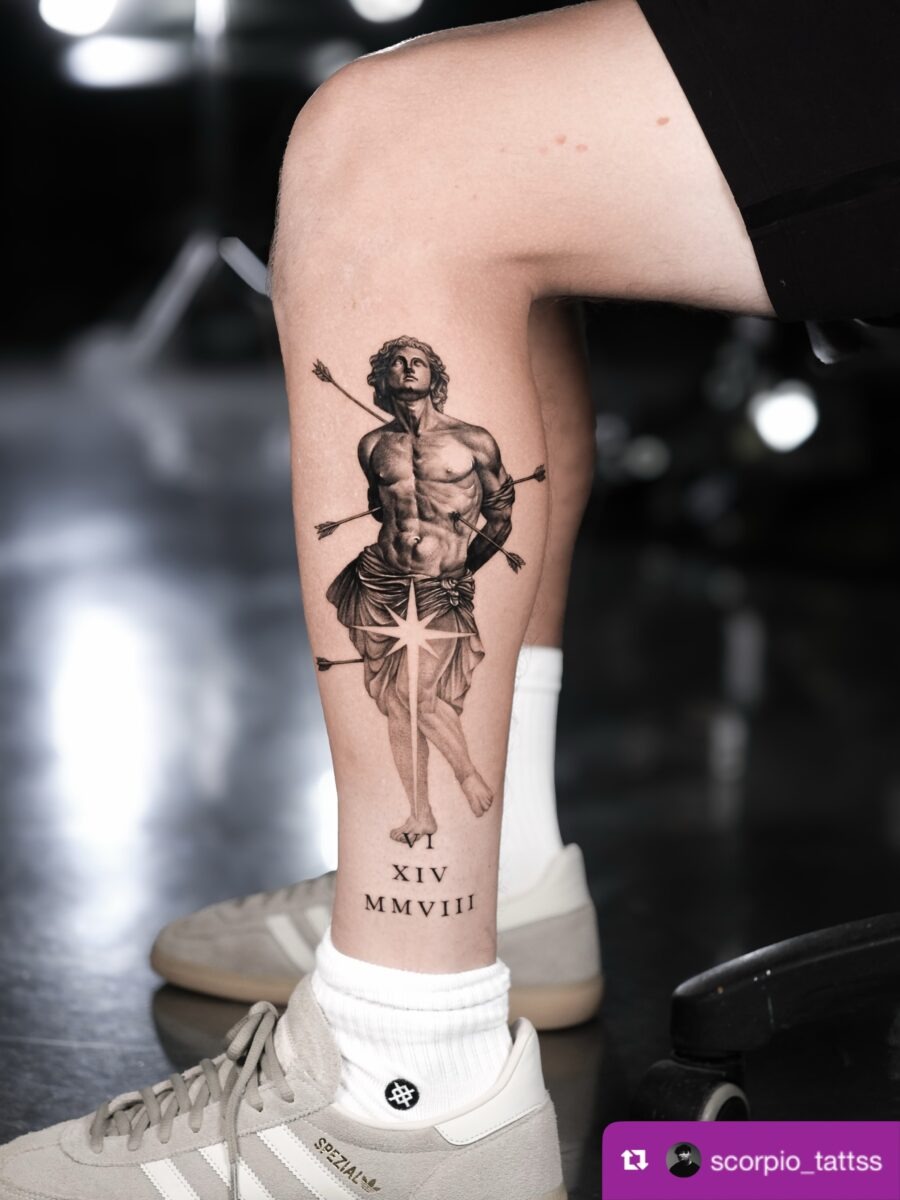 St. Michael Triumphs Over the Dragon Tattoo Tattoo Design