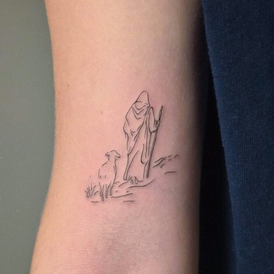Symbol of faith and divine strength in ink Tattoo Design