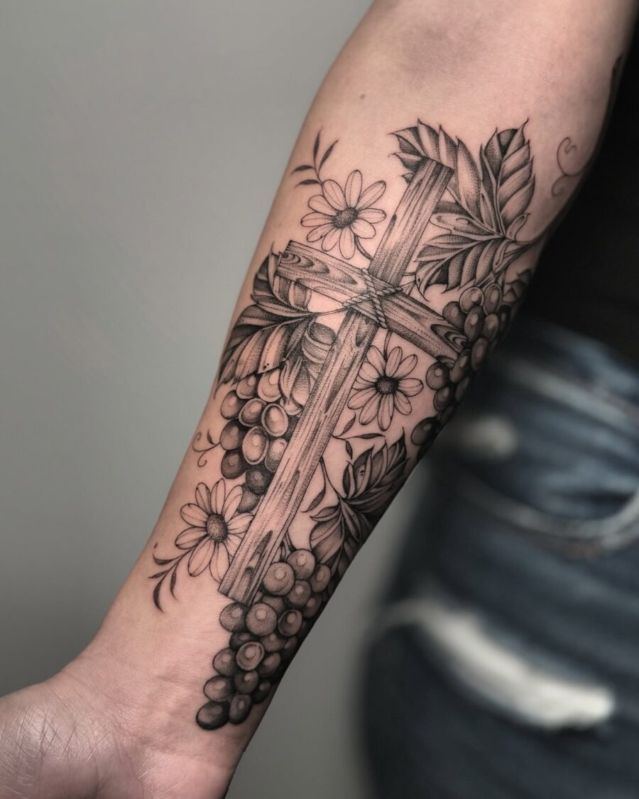 Symbolic depiction of Christ and faith Tattoo Design