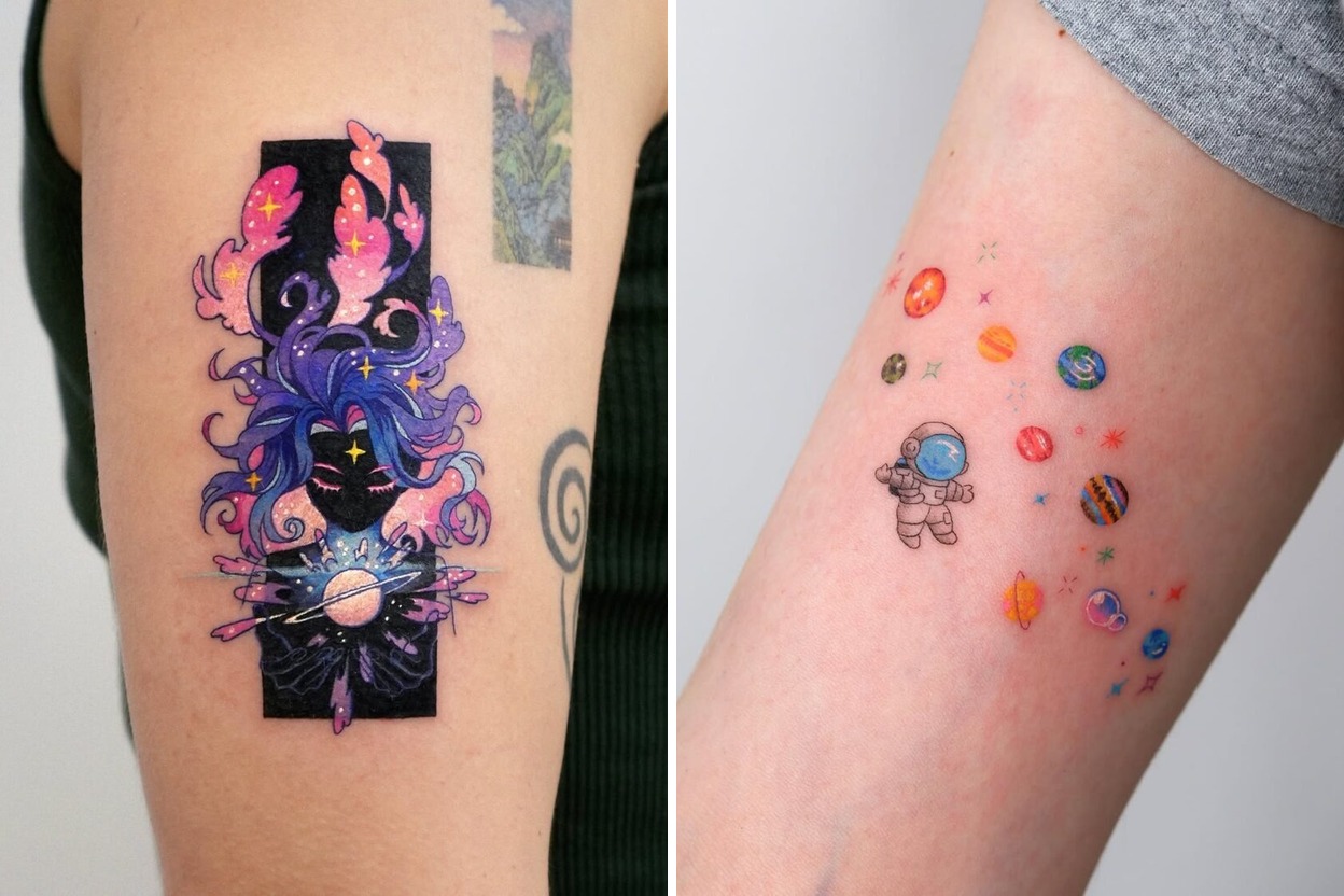 64+ Delicate Celestial Tattoo Ideas With Inspiring Artistic Placement Featured Lookbook Collage