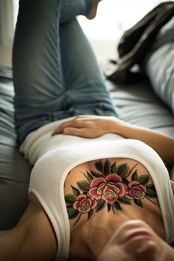 Black Stag Skull Tattoo Chest Tattoo Tattoo Design