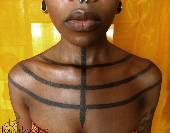 Lines Of Life Chest Tattoo Tattoo Design