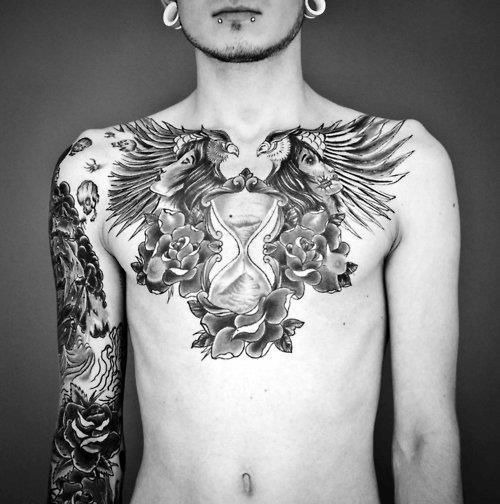 Mechanical Heart Chest Tattoos Tattoo Design