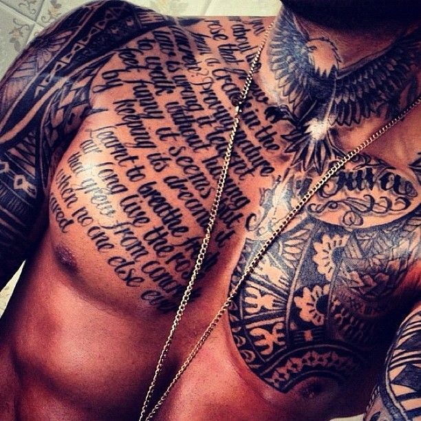 Skull Covering Chest Tattoo Tattoo Design