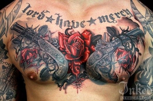 Steampunk Design Chest Tattoo Tattoo Design