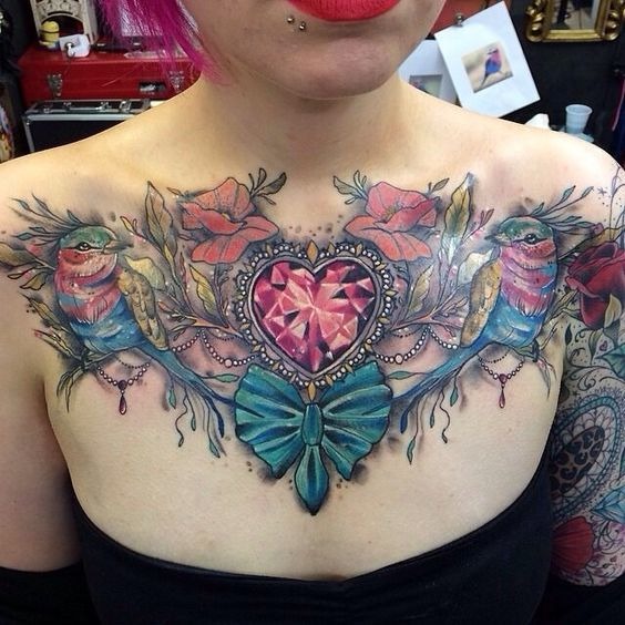 Three Lovely Roses Tattoo Chest Tattoo Tattoo Design