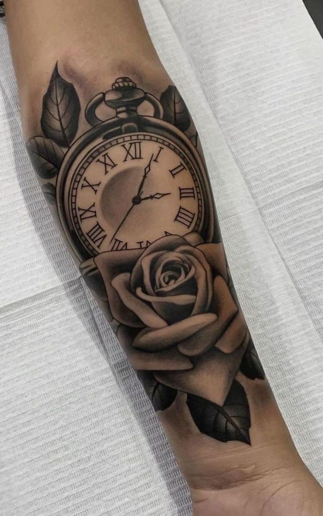 Cracked watch on wrist Tattoo Design
