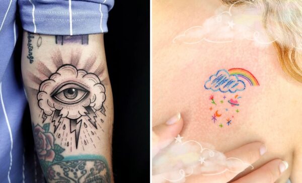 Delicate Cloud Tattoo Ideas With Striking Visual Contrast