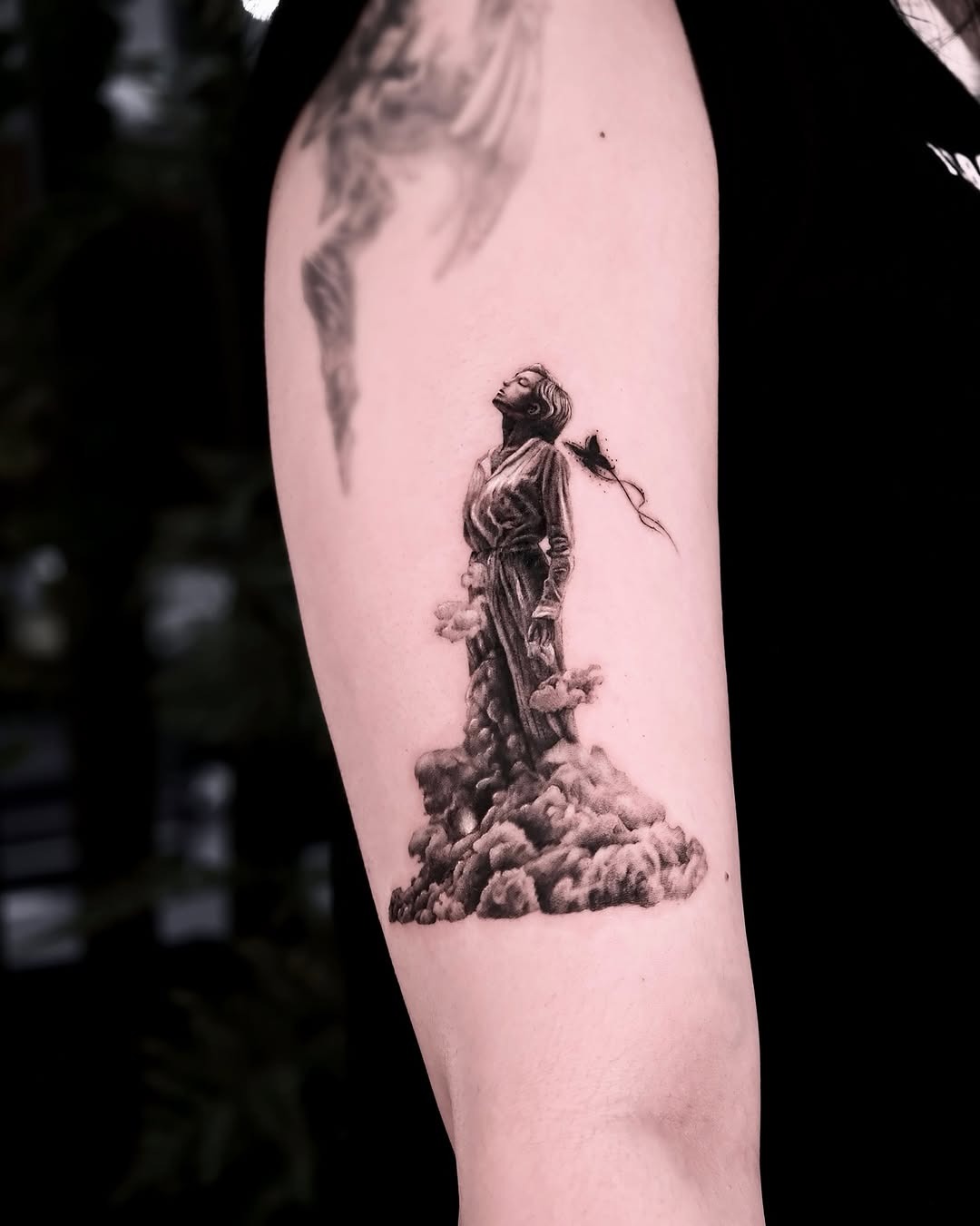 Majestic figure emerging from cloud tattoos Tattoo Design