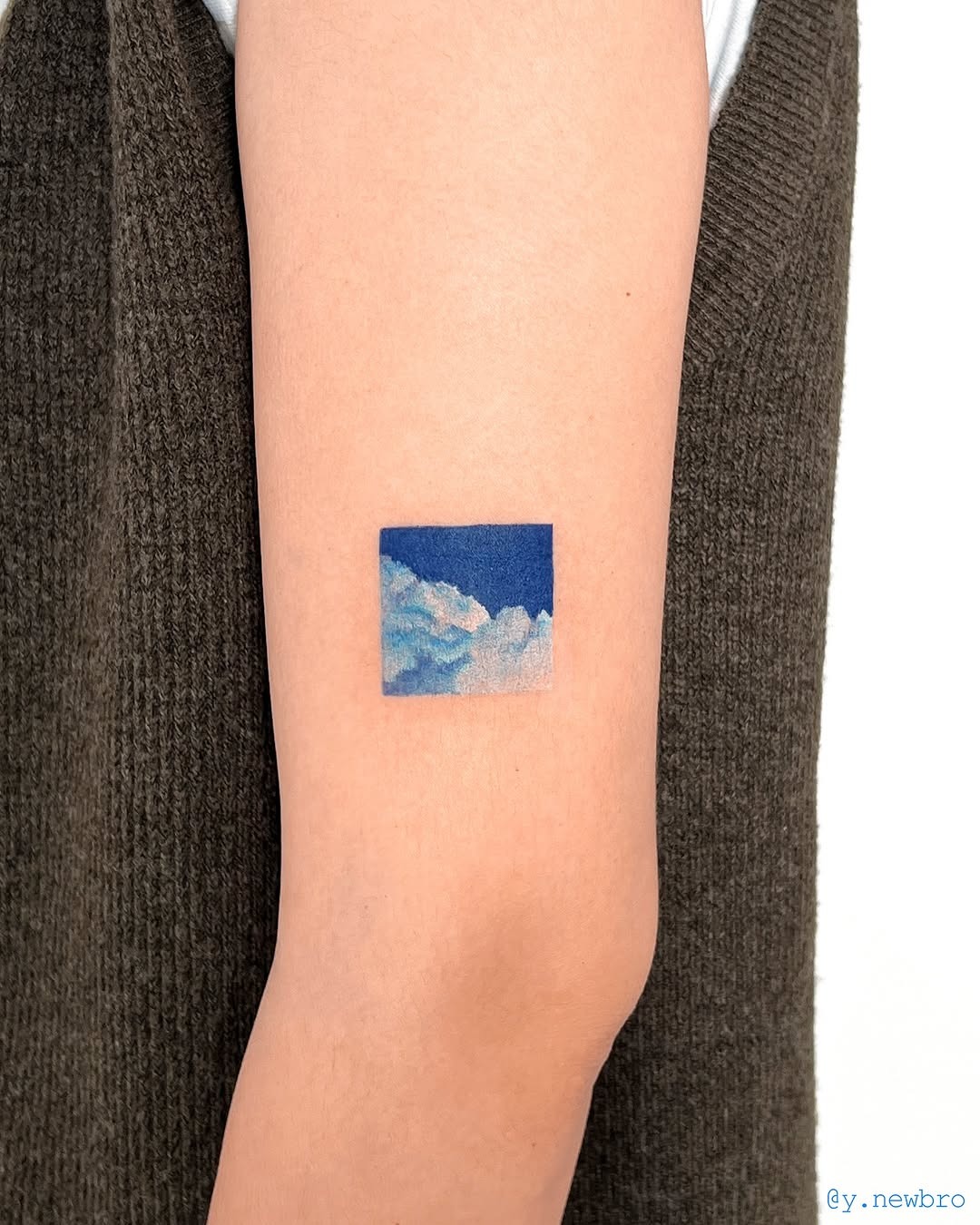 Stunning cloud tattoo on inner arm Tattoo Design