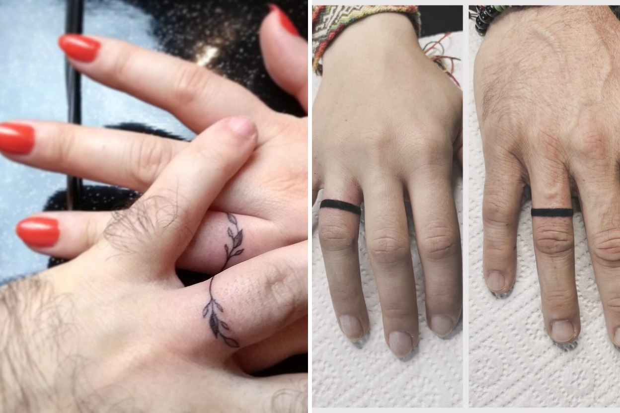 36 Wedding Ring Tattoo Ideas To Express Your Love with Ink Featured Lookbook Collage