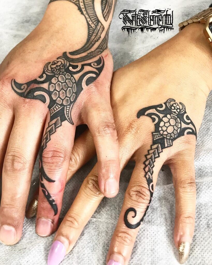 Heart & Bands Tattoo Design