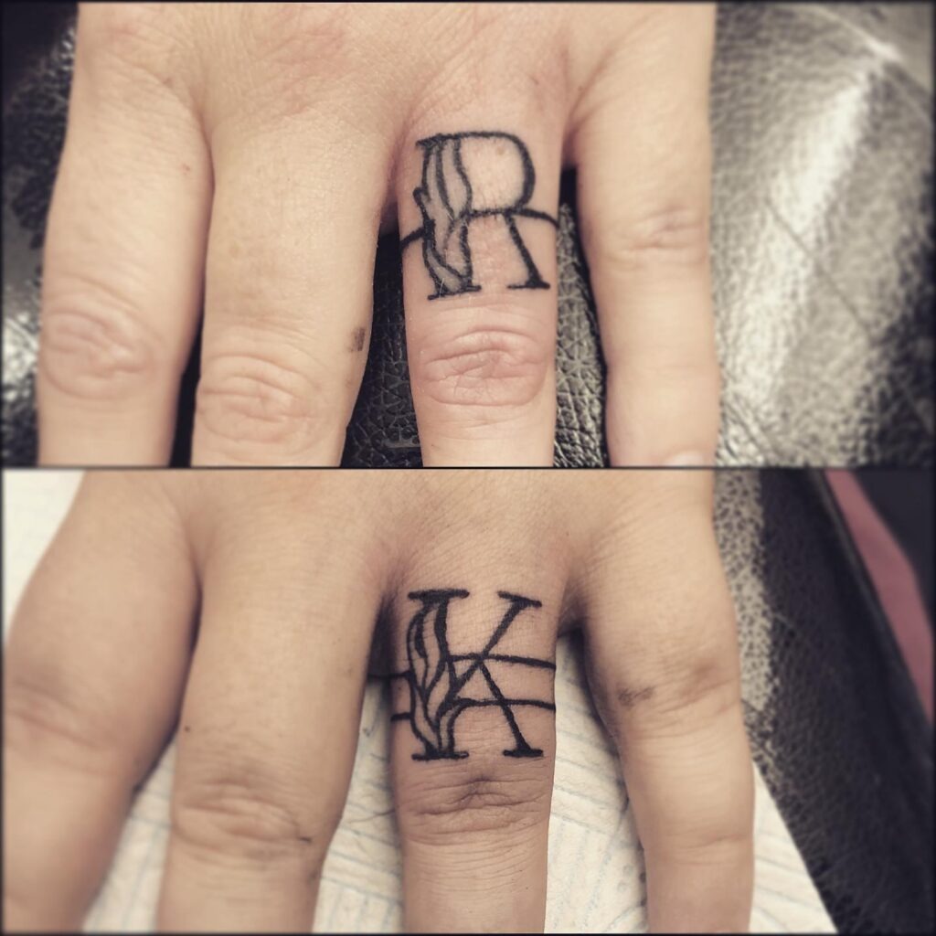 King & Queen Regal Crowns Tattoo Design