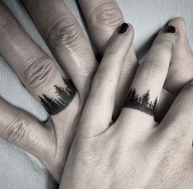 Simple Diamond Outlines Tattoo Design