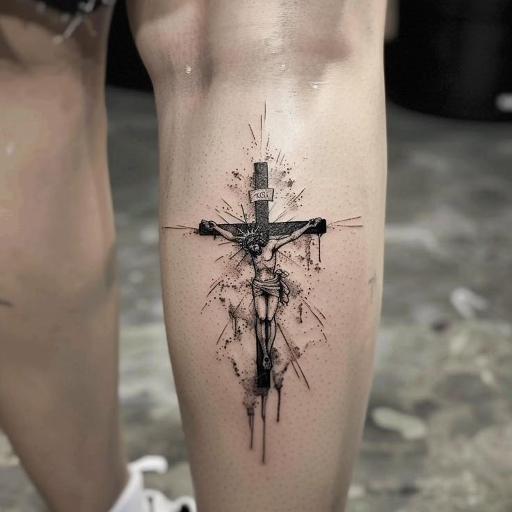 Realistic Crucifixion Tattoo Tattoo Design
