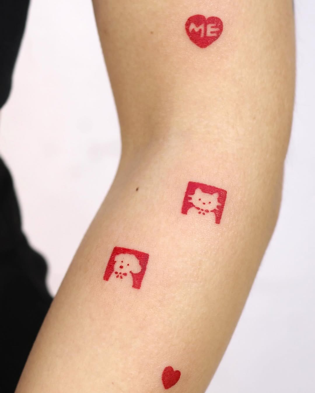 Adorable red tattoos for cat lovers Tattoo Design