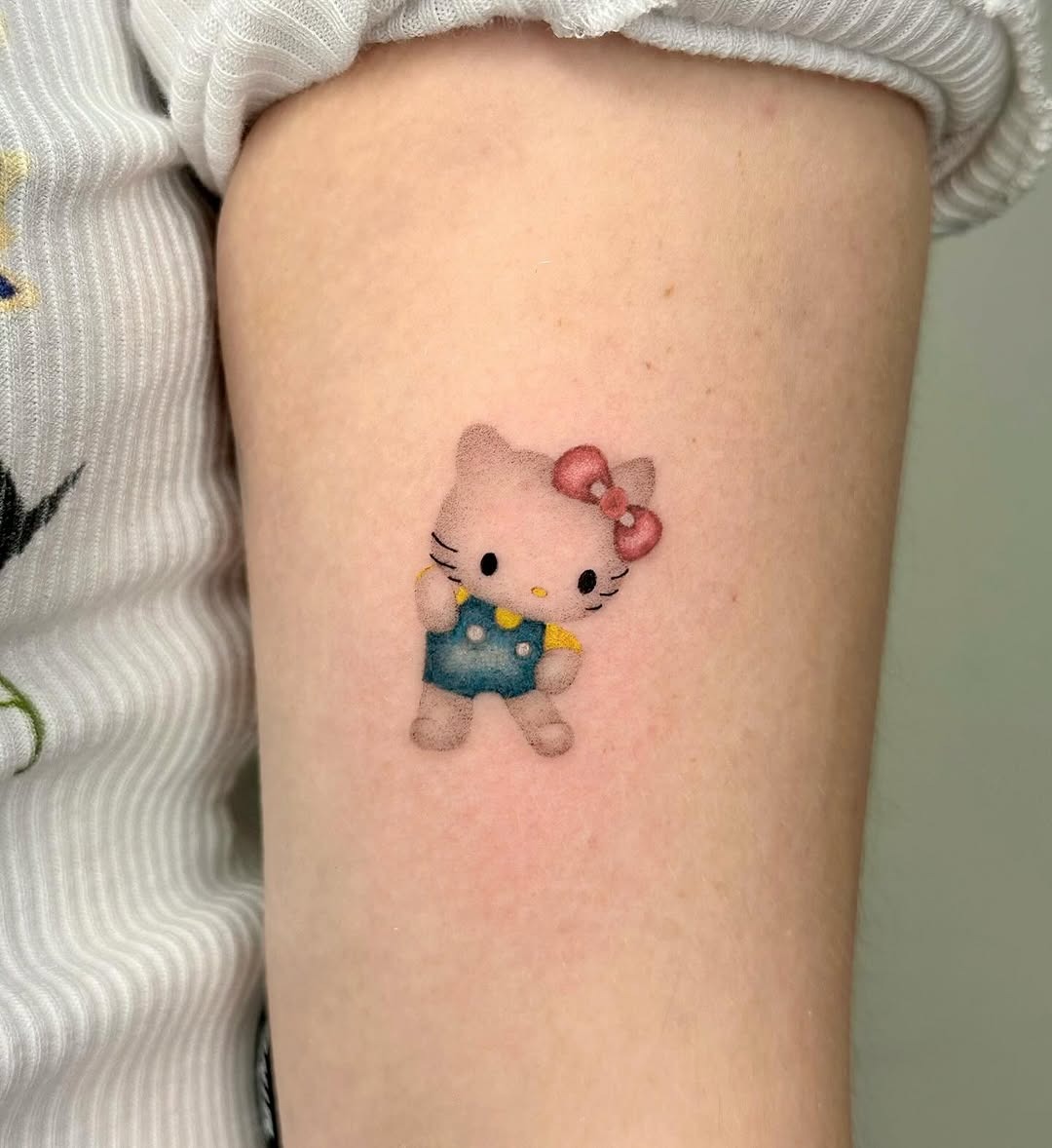 Charming Hello Kitty Tattoo Design for Cat Lovers Tattoo Design