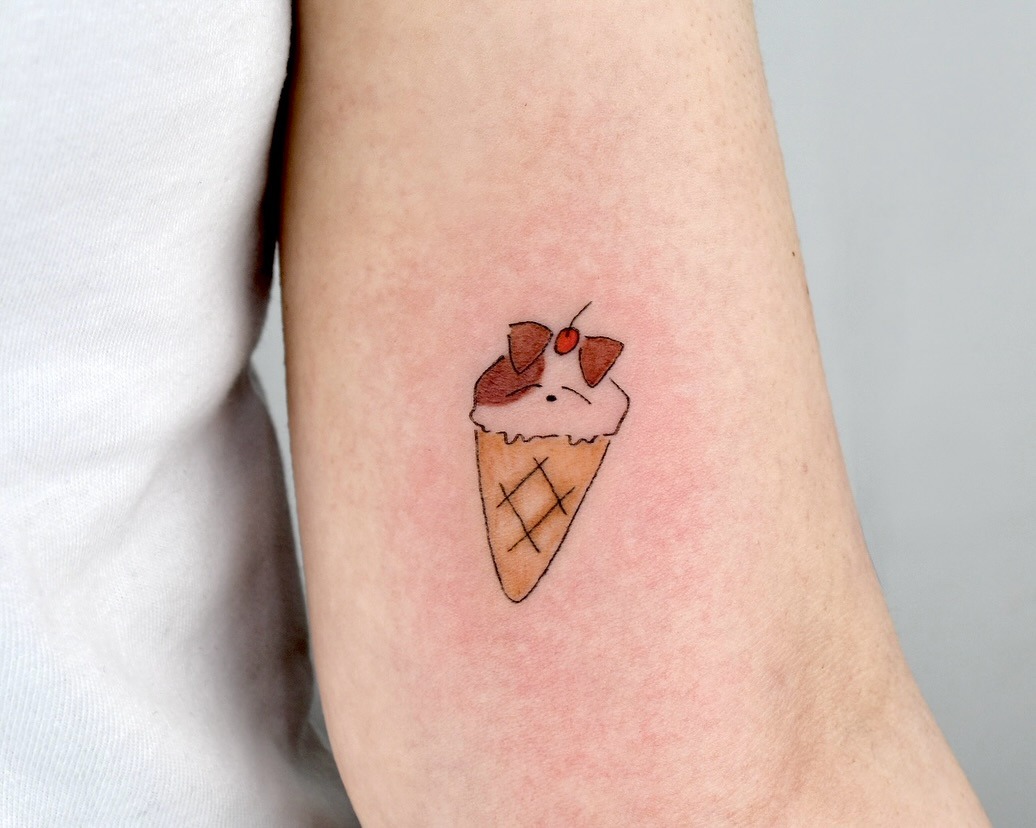 Charming Ice Cream Cone Tattoo Design Tattoo Design