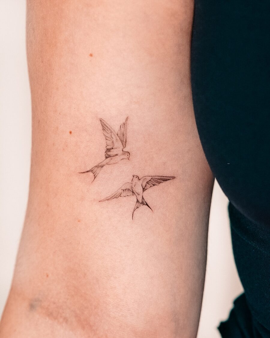 Beautiful Dainty Bird Tattoos on Skin Tattoo Design