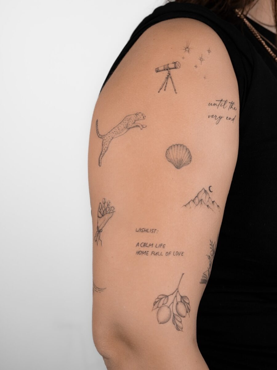 Charming Dainty Tattoos on an Arm Tattoo Design