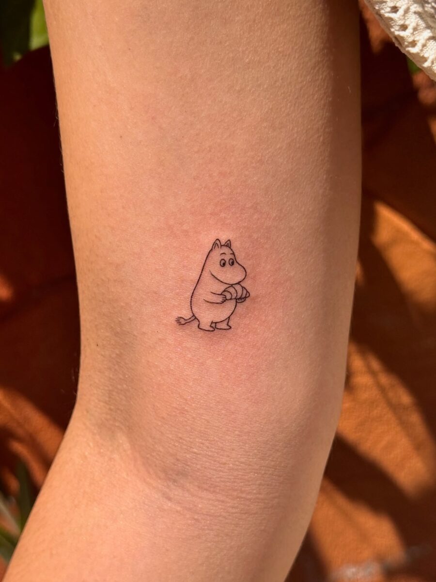 Charming Moomin Tattoo on the Arm Tattoo Design