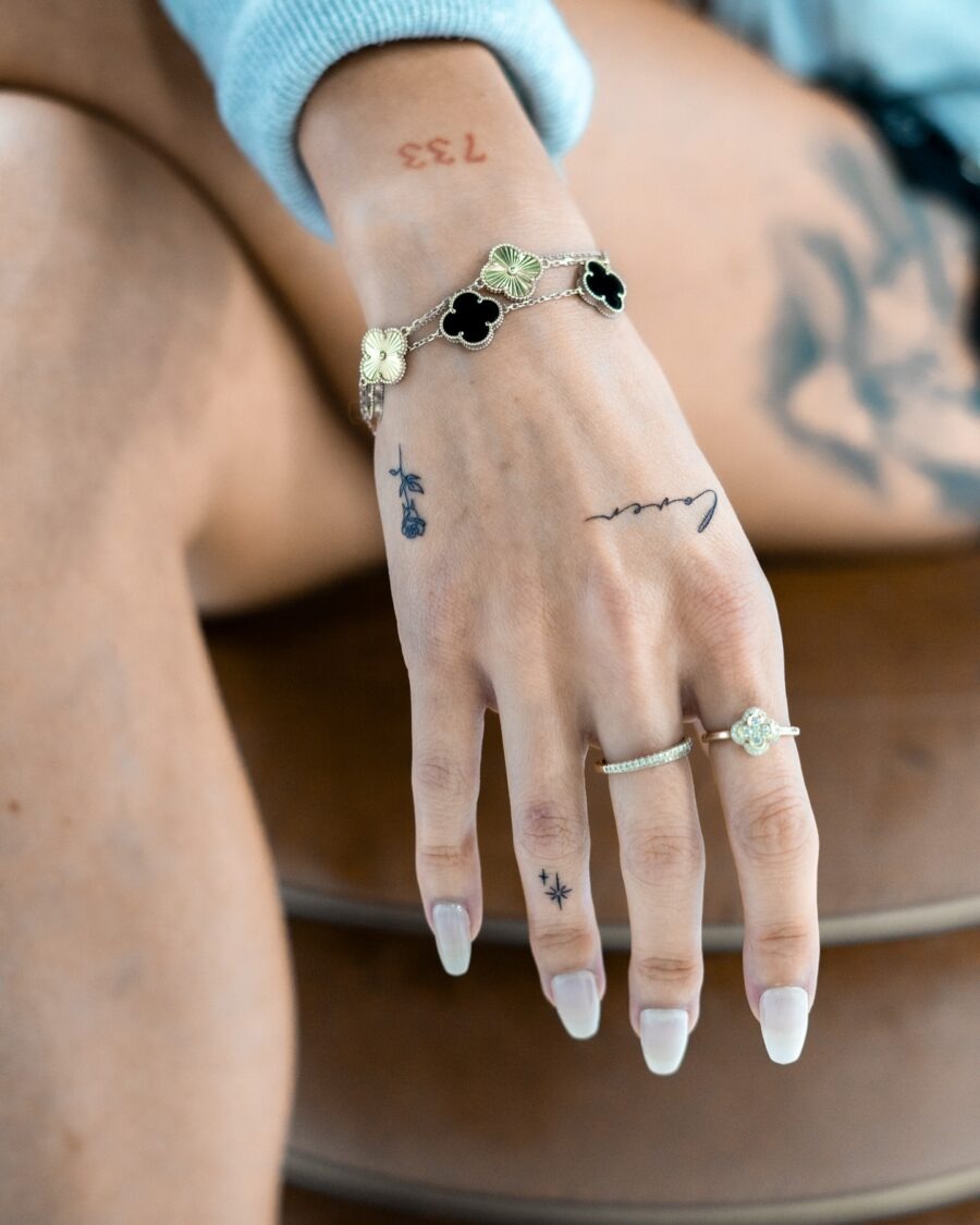 Elegant and delicate dainty tattoos on hand Tattoo Design