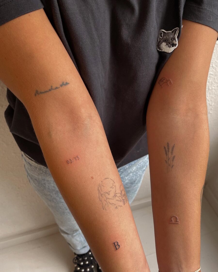 Minimalist Dainty Tattoos on Delicate Skin Tattoo Design