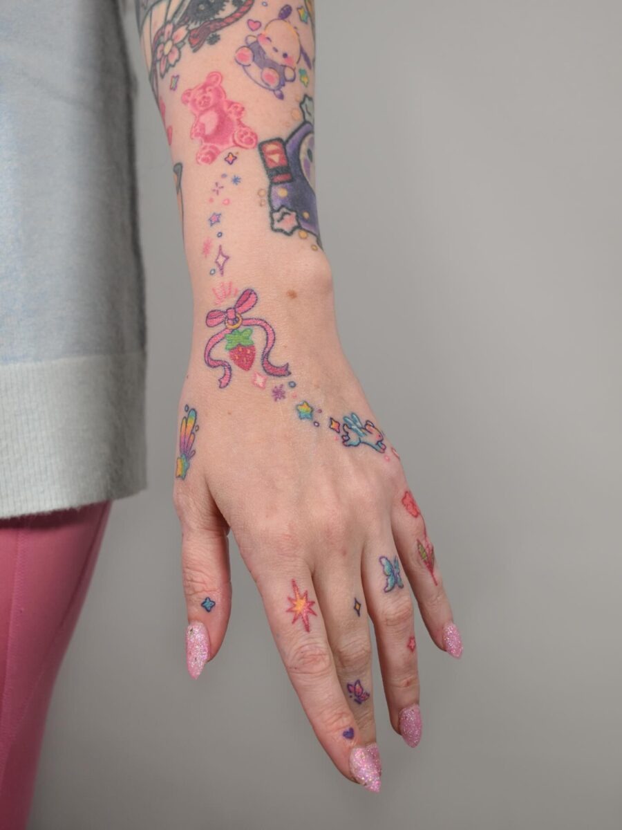 Vibrant and playful dainty tattoo styles Tattoo Design