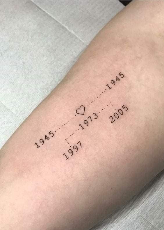 Family Timeline Date Tattoo Tattoo Design