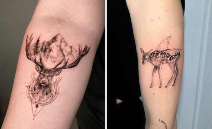 52+ Delicate Deer Tattoo Ideas With Clean Modern Artistry