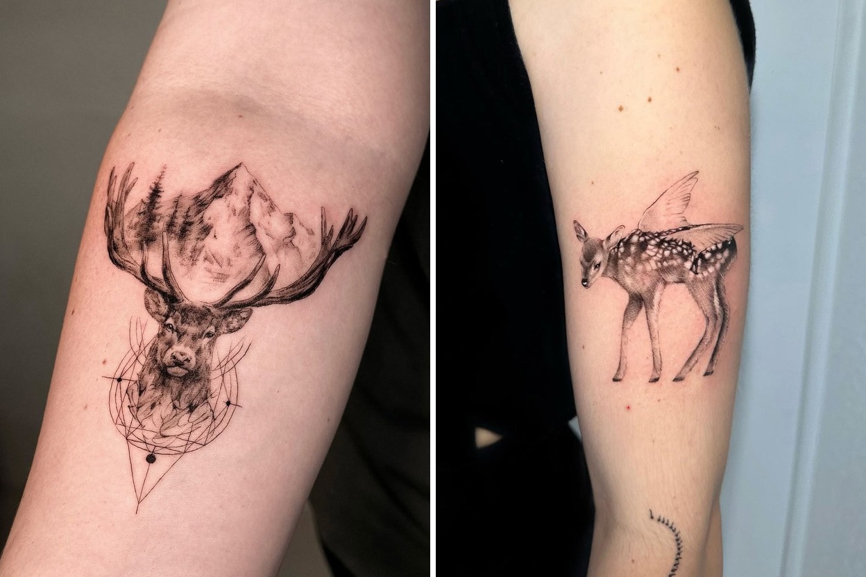 52+ Delicate Deer Tattoo Ideas With Clean Modern Artistry Featured Lookbook Collage