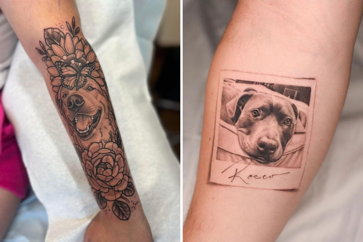 23+ Delicate Dog Memorial Tattoo Ideas To Keep Them Close Featured Lookbook Collage