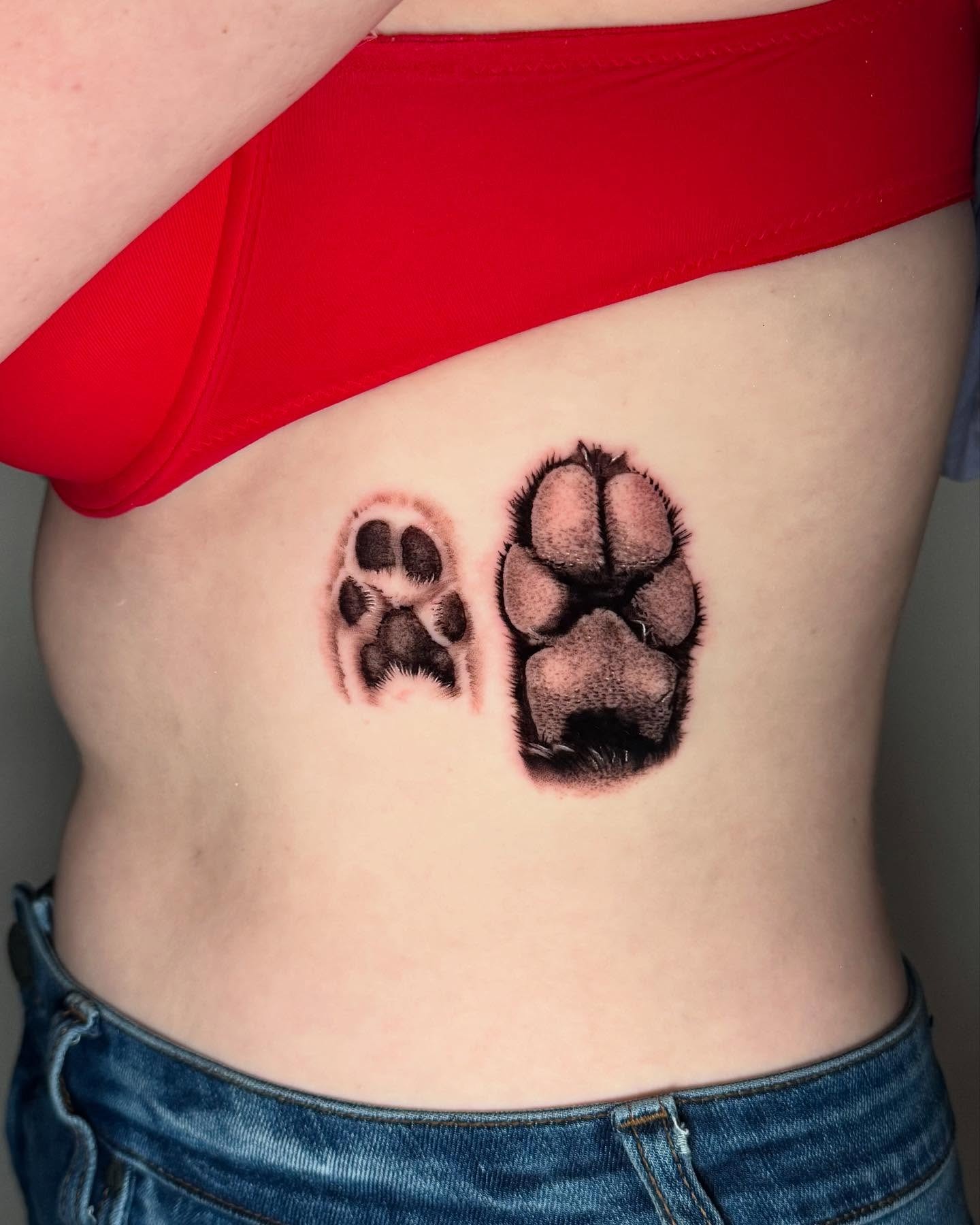 Matching Dog Paw Tattoo Tattoo Design