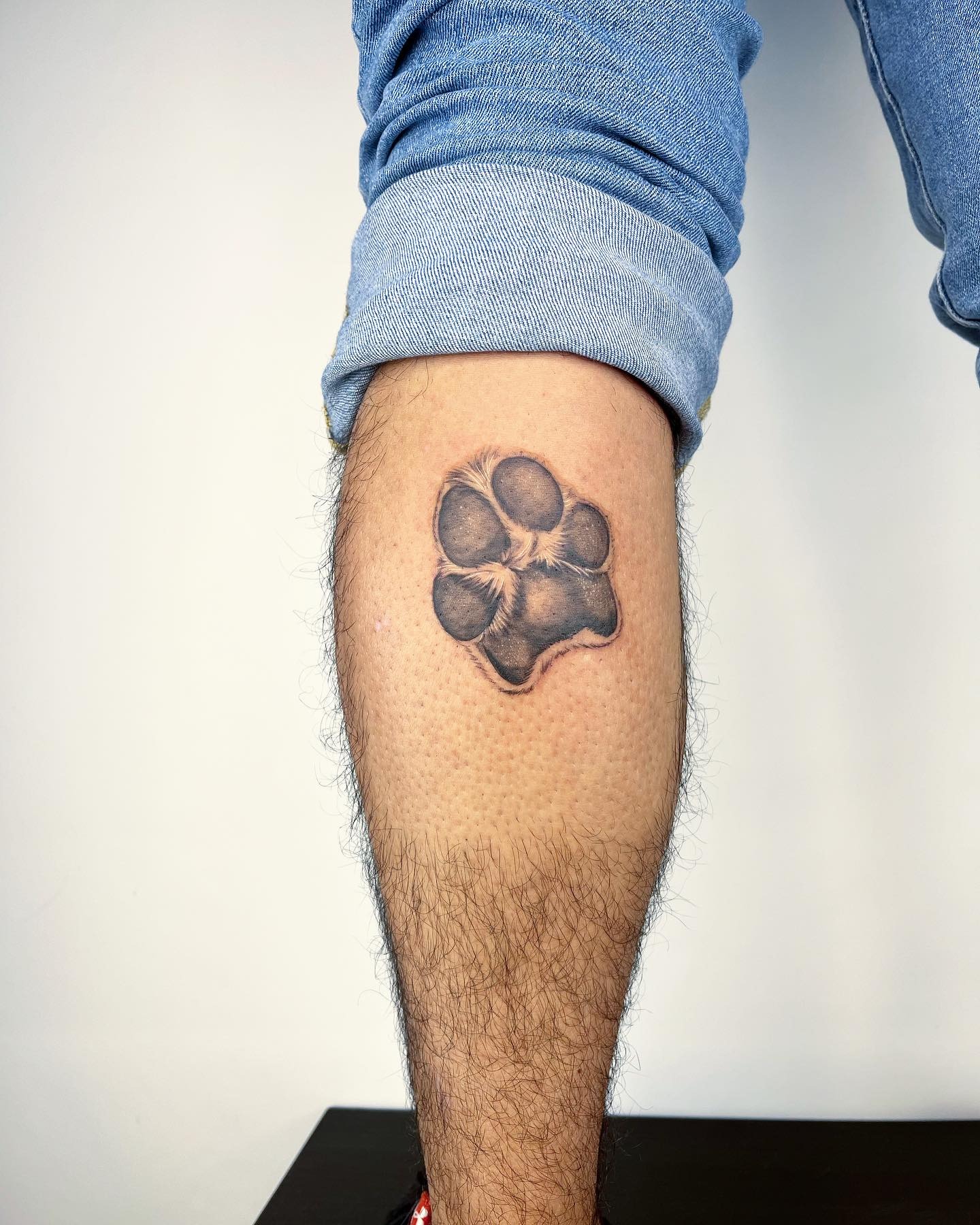 Shaded Dog Paw Tattoo Tattoo Design